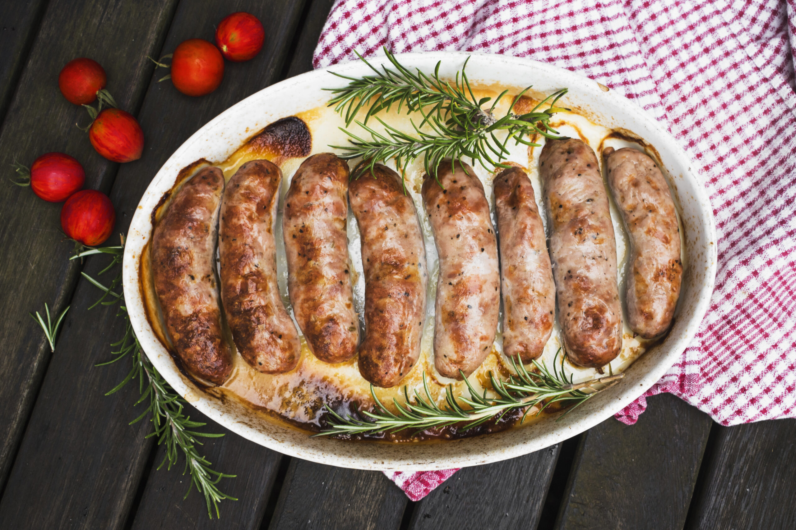 Freshly Cooked Authentic Lebanese Sausages With Herbs